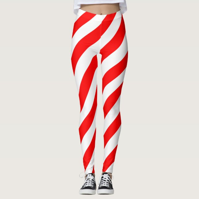 Legging Suiça Nacional Cores de Bandeiras Diagonais Strike (Frente)