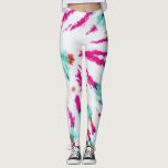 Legging Summer Artsy Girly Neon Teal Pink Tie Dye Padrão<br><div class="desc">Este padrão boêmico moderno e artístico é perfeito para os meses de verão. Apresenta um padrão de cor-de-rosa neonatal, roxo, verde-lacrimogêneo e corante-abstrato cor de laranja sobre um simples fundo branco. É legal, única e moda. ***NOTA DE DESIGN IMPORTANTE: Para qualquer solicitação de design personalizada, como solicitações de correspondência de...</div>