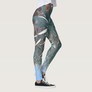 Legging Summer Vibes Palm Tree deixa verde-claro