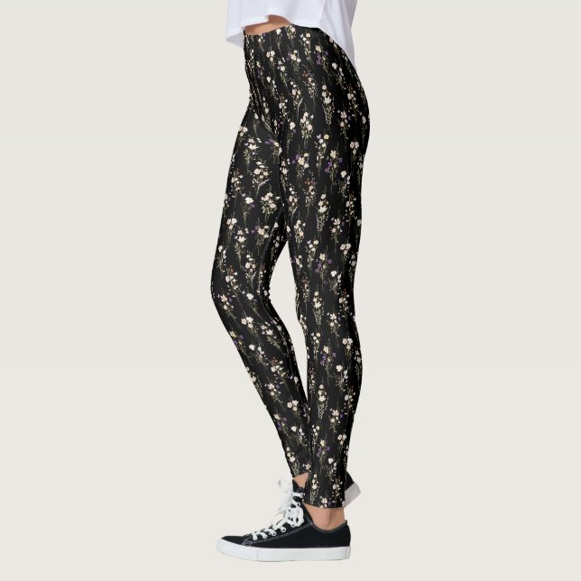 Legging Summer Wildflower Bouquets Abstract Design (Esquerda)