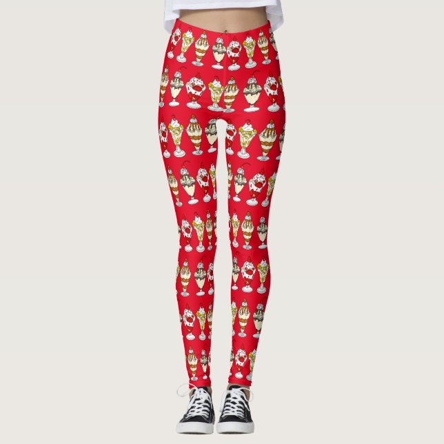 Legging Sundaes do Sorvete Retroativo (Frente)
