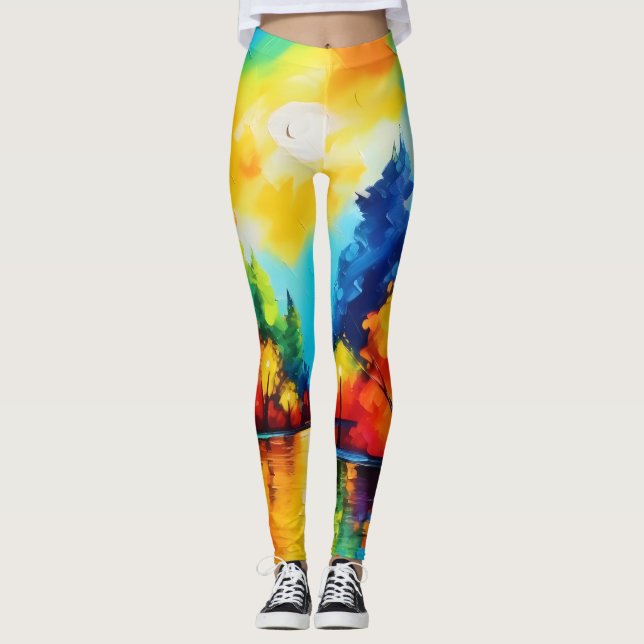 Legging Sunset de Floresta Encantada (Frente)
