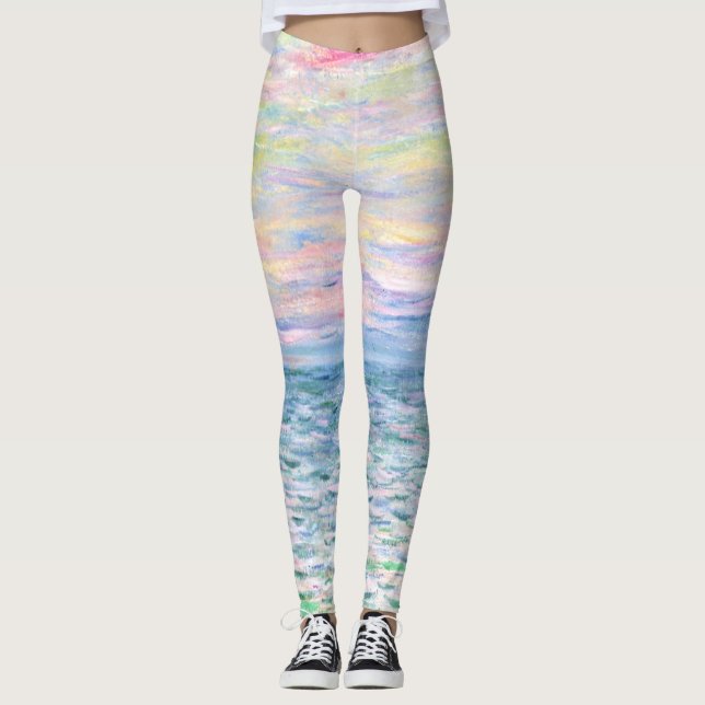 Legging Sunset em Pourville por Monet (Frente)
