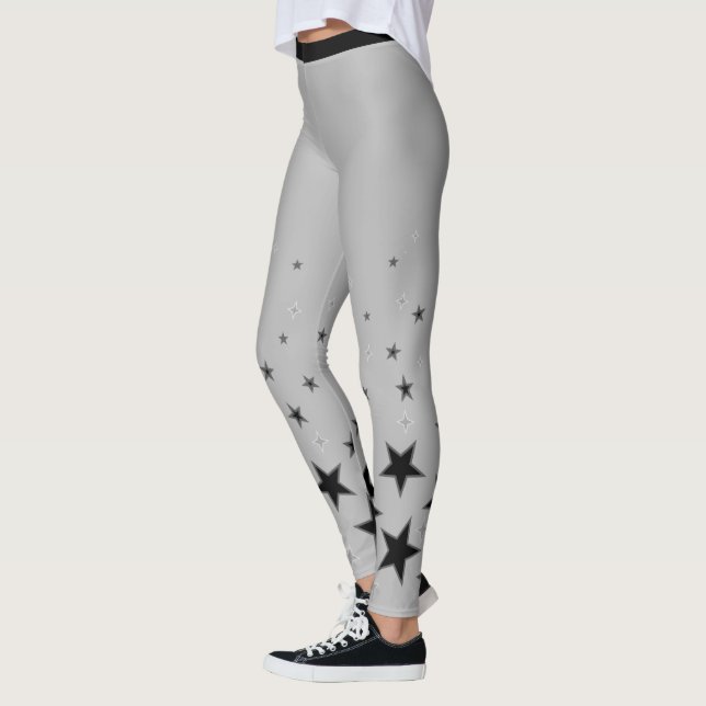 Legging super estrela prateada (Esquerda)