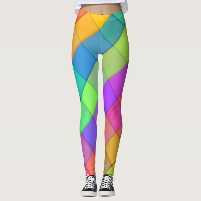 Legging Super Groovy Brilhante Colorida (Frente)