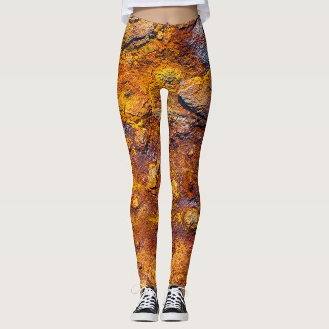 Legging Superfície metálica ruidosa (Frente)