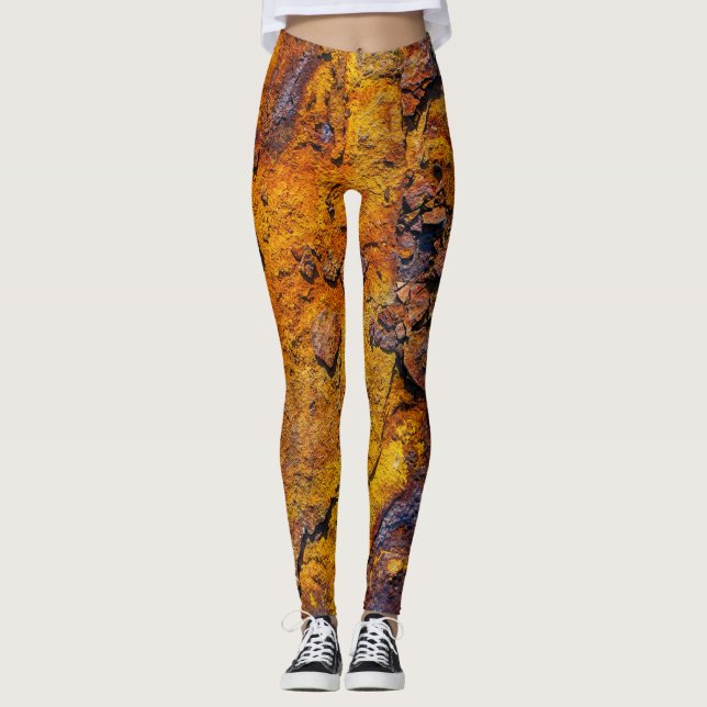 Legging Superfície metálica ruidosa (Frente)