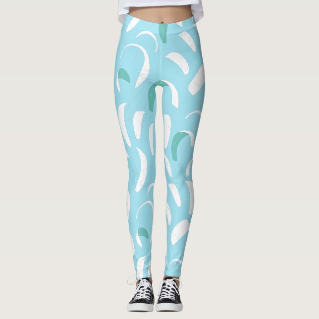 Legging Surfs de pipa azul e linhas Legal (Frente)