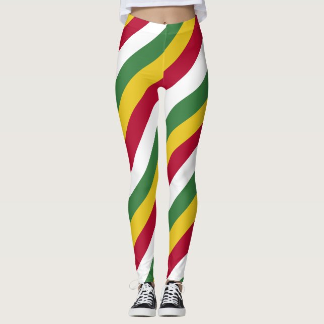 Legging Suriname National Flag Colors Diagonal Strike (Frente)