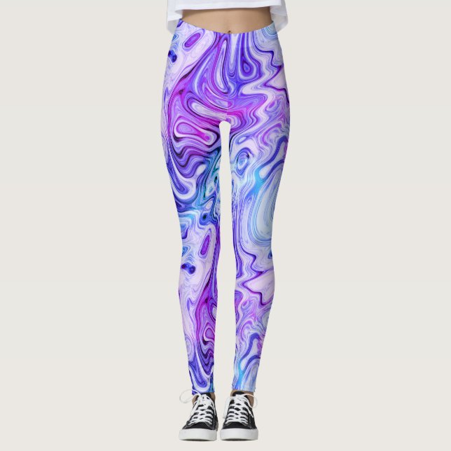 Legging sussurro fantasma, borbulhamento pastel: (Frente)