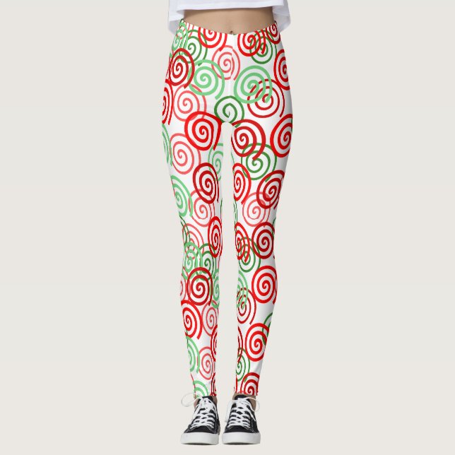 Legging Swirls de Natal (Frente)