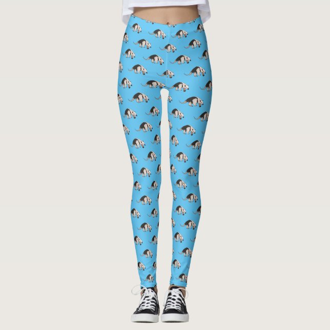 Legging Tamandua ilustração de desenho animado (Frente)