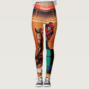 Legging Tambor da vaqueira do rodeio de Houston que
