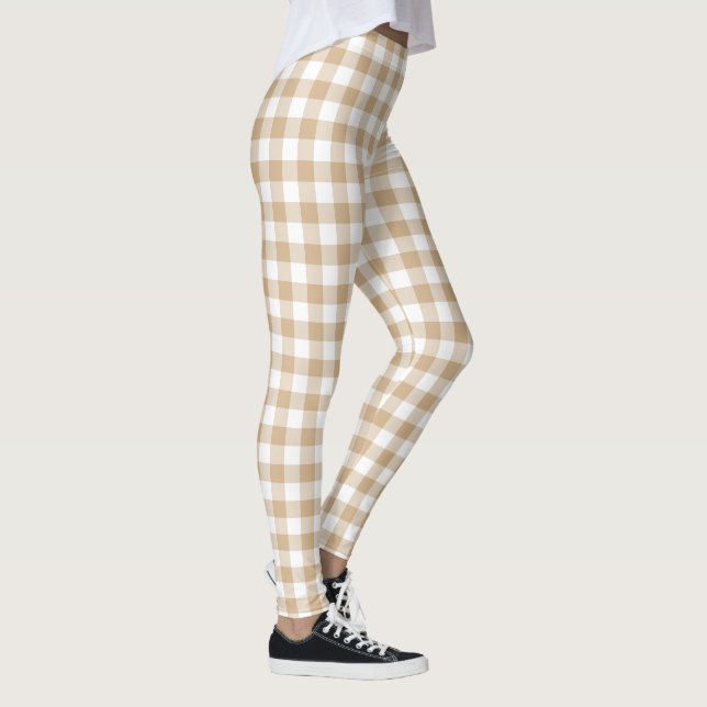 Legging Tan Beige Plaid Gingham (Direita)