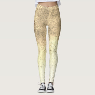 Legging Tan Speckled Grunge Abstrato