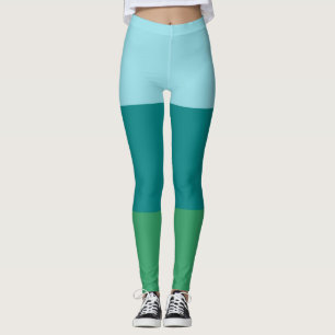 Legging Tanager Turquoise, Teal Blue e Kelly Green Horiz