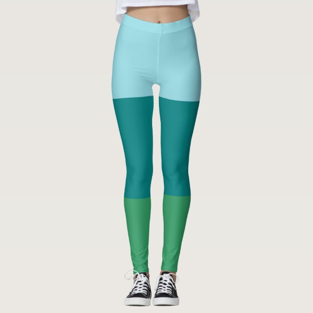 Legging Tanager Turquoise, Teal Blue e Kelly Green Horiz (Frente)
