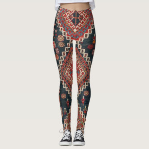 Legging Tapete Persa Turco Azul Oriental Karbistan