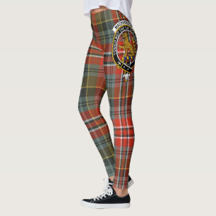 Legging Tartan Crest Desgastado do Clã MacPherson Scotstee