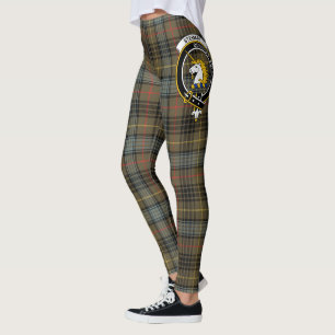 Legging Tartan Crest Envelhecido Antigo do Clã Stewart Sco