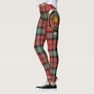 Legging Tartan da Antiga Crista do Clã Kerr Scotstee Mulhe