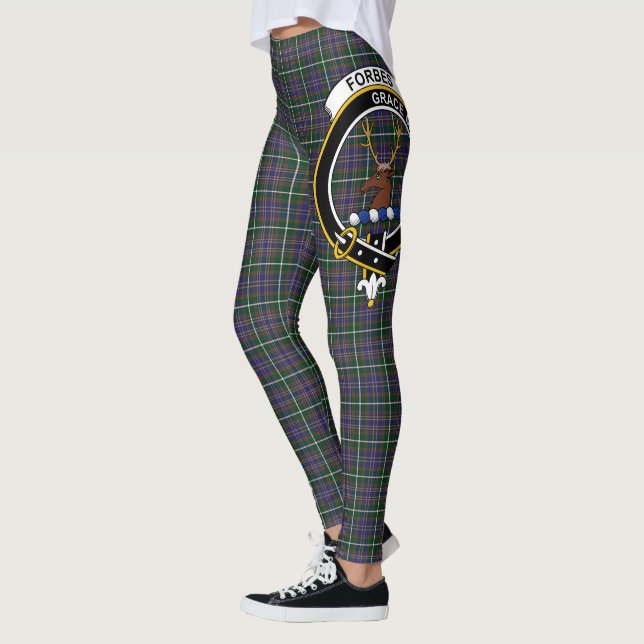 Legging Tartan da Crista do Clã Forbes de Druinnor para Mu (Esquerda)