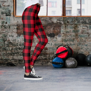 Legging Tartan da Xadrez vermelha