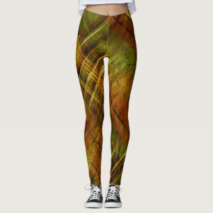 Legging Tartan Distante Cheque Mistura Verde Marrom