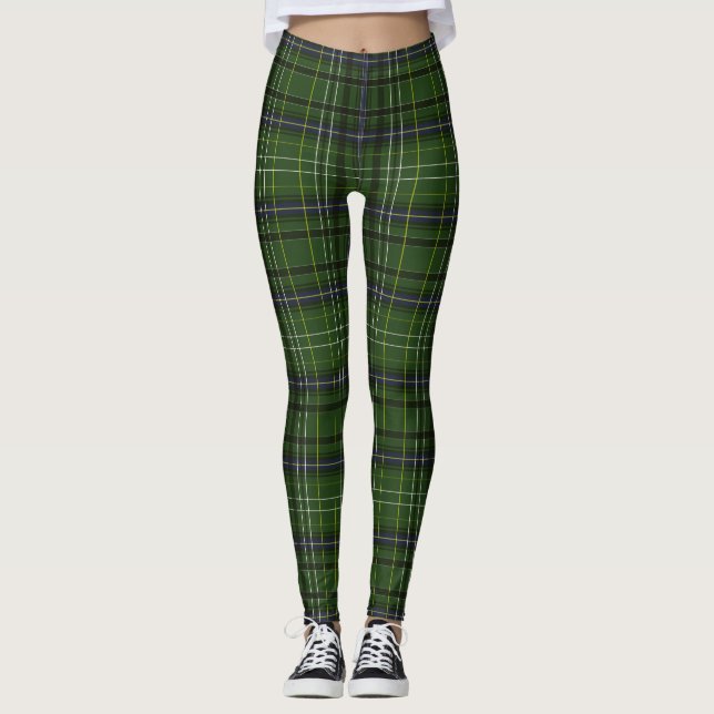 Legging Tartan em verde (Frente)