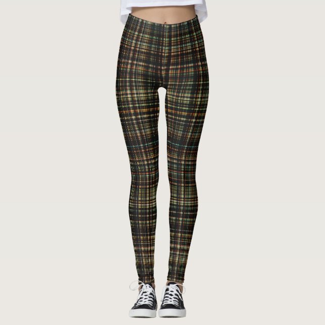 Legging Tartan Escuro (Xadrez) Personalizado (Frente)
