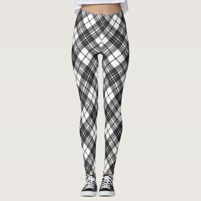Legging Tartan festas de Natal preto (Frente)