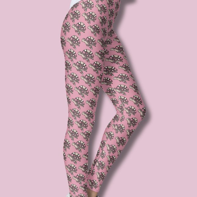 Legging Tartaruga marinha rosa fofa (Sea Turtle Pink leggings)