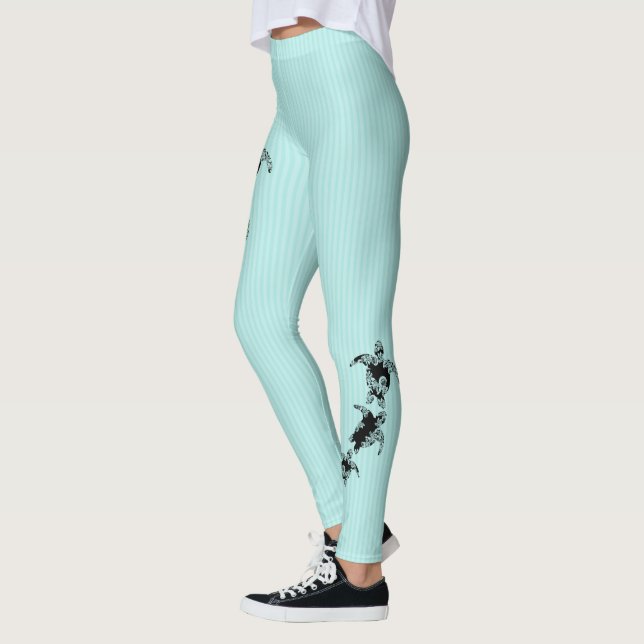Legging Tartarugas marinhas e Pernas Aquáticas com Estirpe (Esquerda)