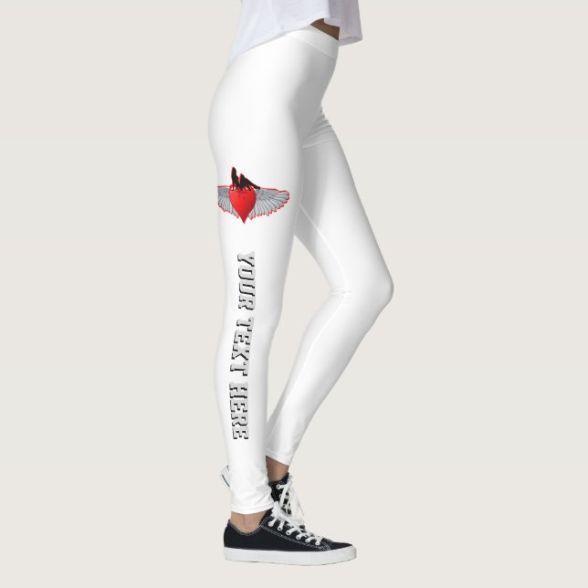 Legging Tatuagem cardíaca alada (Direita)