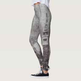 Legging Taupe e Ciano Desgastado Horizonte Veneza Itália