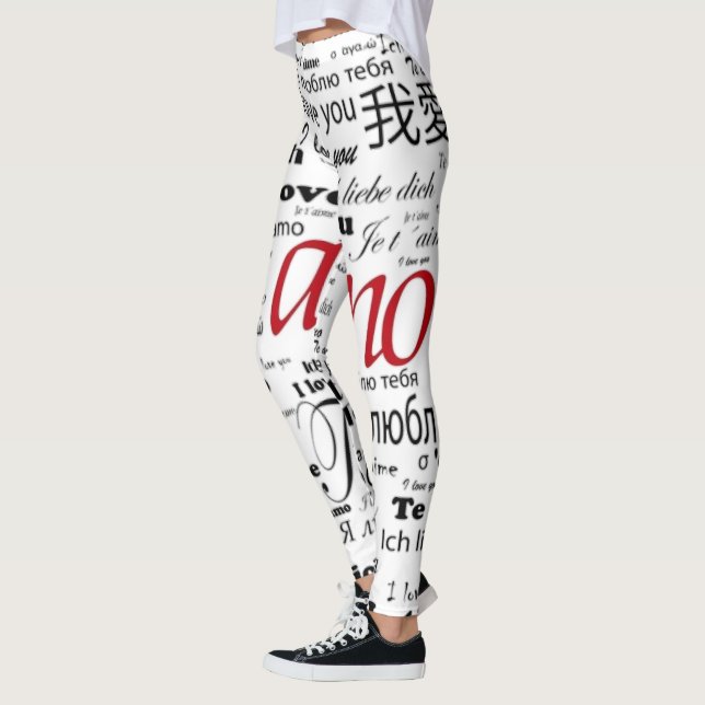 Legging te amo con muchas idiomas (Esquerda)