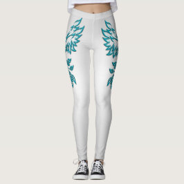 Legging Teal Blue Phoenix nasce em prata