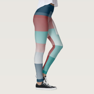 Legging Teal burgundy azul