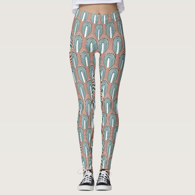 Legging Teal e Cobre (Frente)