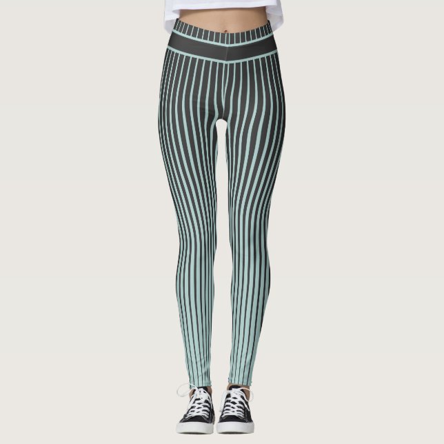 Legging Teal e Preto Strik (Frente)