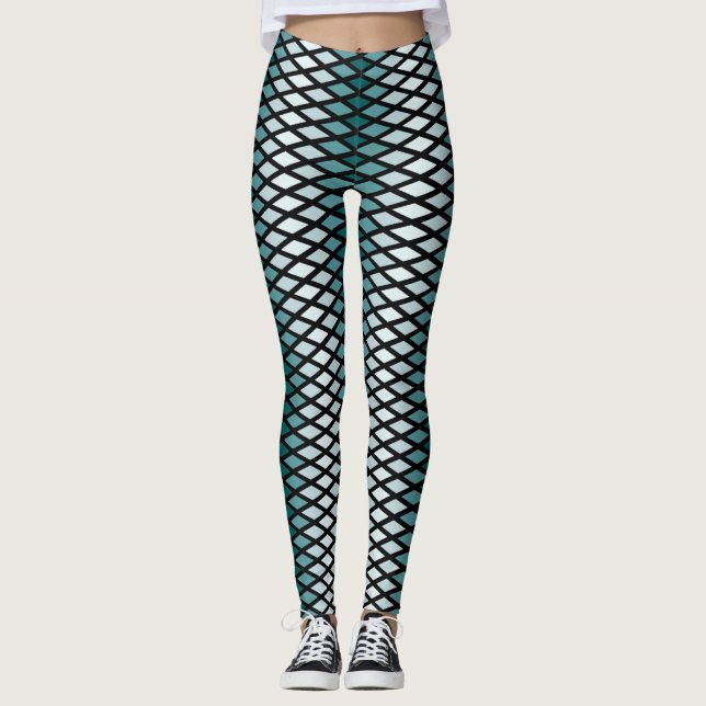 Legging Teal Ombre Diamond (Frente)