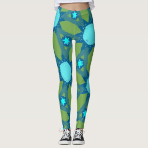 Legging Teal Sunshine Pattern