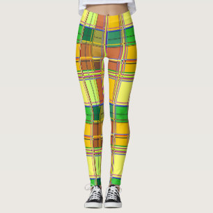 Legging Tecido Colorido Caribenho Madras Xadrez