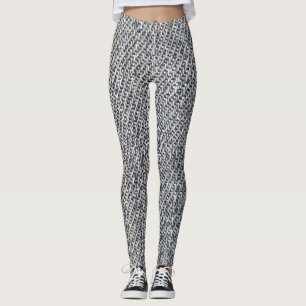 Legging tecido de jeans
