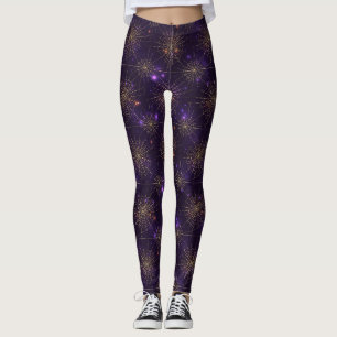 Legging Teia de Aranha Bokeh Dourada – Elegante Teia de Ha