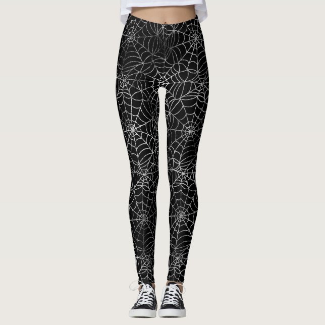 Legging Teia de Aranha de Halloween (Frente)