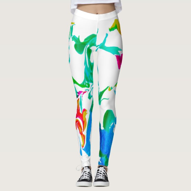 Legging Teias de aranha coloridas (Frente)