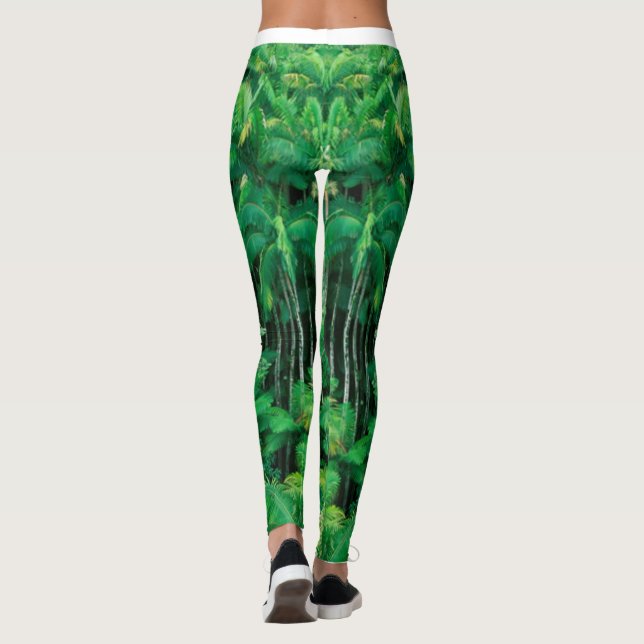 Legging Tema da Floresta da Chuva Surreal (Verso)