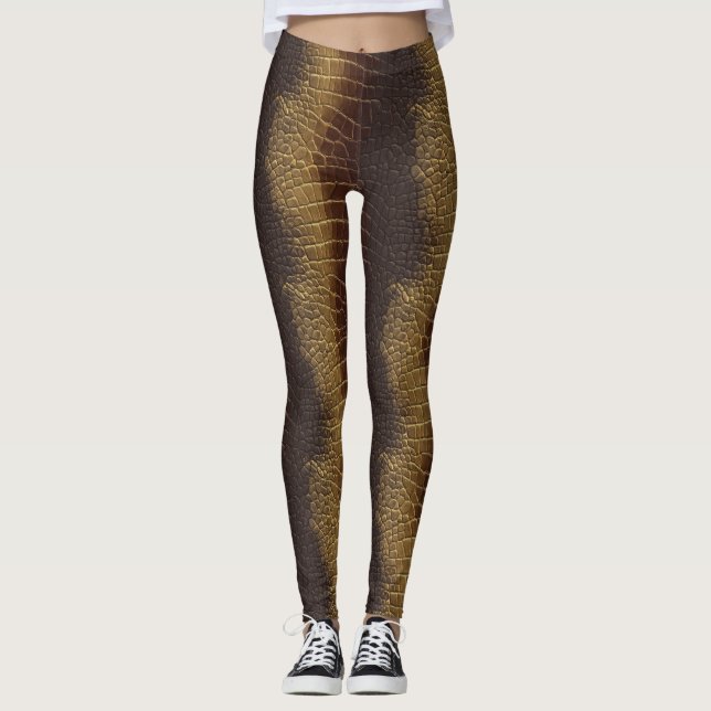 Legging Tema de Impressão Animal Presentes Pessoais Capri (Frente)