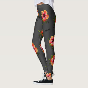 Legging Tema HAMbyWG Hawaiin com Flor Hibiscus